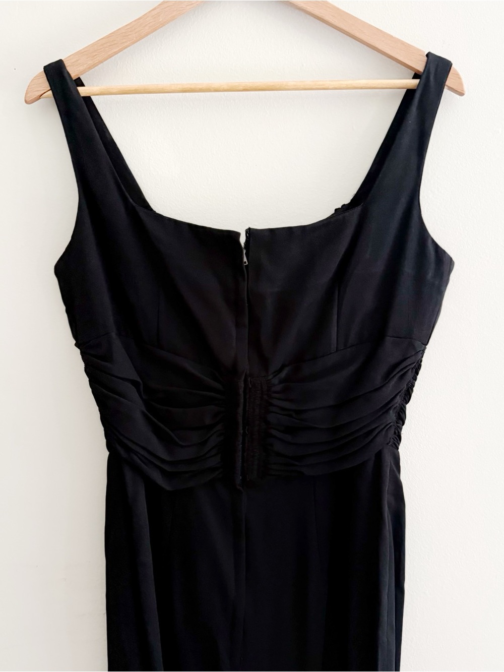 Gigi Young 1950s Classic Black Chiffon Sleeveless Cocktail Wiggle Dress - Picture 7 of 8